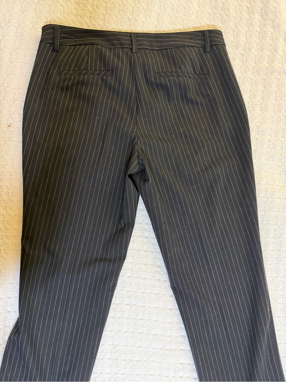 Adrienne Vittadini Black Pinstripe Dress Trousers